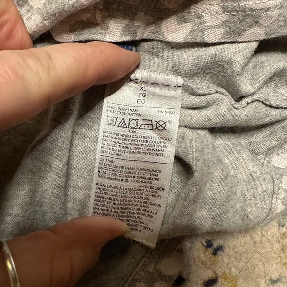 Loft White and Gray Leopard Print Top - Picture 3 of 4